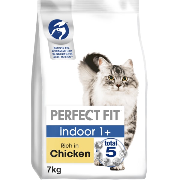 Image of Perfect Fit Indoor 1+ Adult Dry Cat Food - Chicken, 7 kg - Chicken