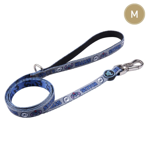Image of For Fan Pets Premium Stitch Adult Dog Leash - Dark Blue, Medium