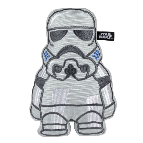 Image of For Fan Pets Star Wars Storm Tropper Plush Adult Dog Toy - Grey, 38cm Collar