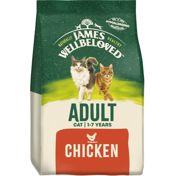 Image of James Wellbeloved Gluten-free Adult Dry Cat Food - Chicken, 4kg - Chicken