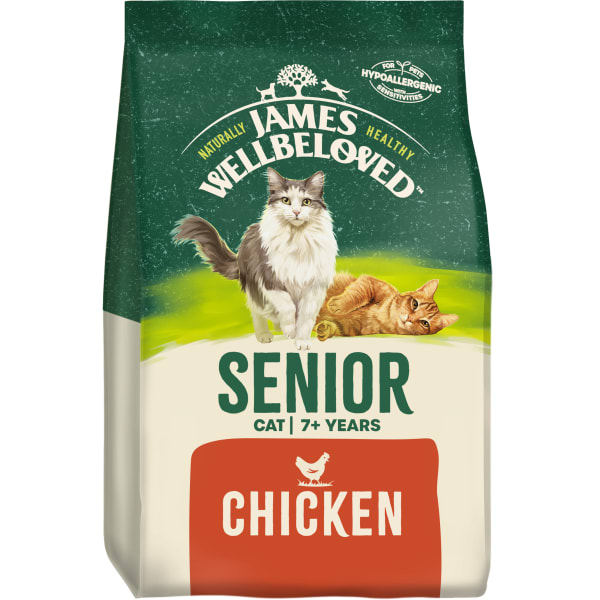 Image of James Wellbeloved Gluten-free Senior Dry Cat Food - Chicken, 1.5kg - Chicken