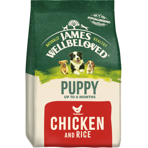 Image of James Wellbeloved Gluten-free Puppy Dry Dog Food - Chicken & Rice, 2kg - Chicken & Rice