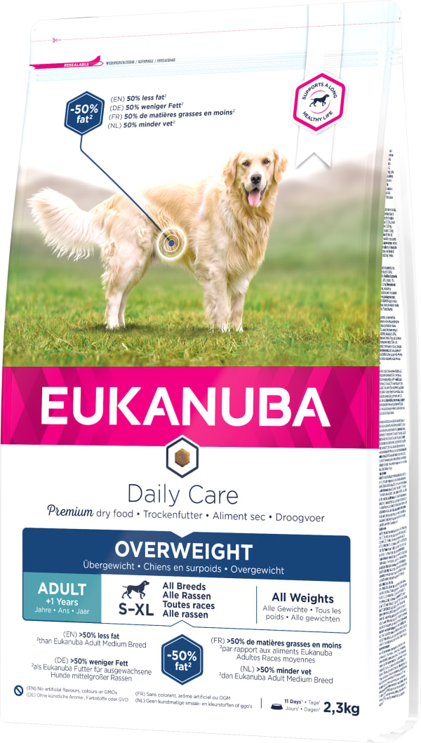 Image of Eukanuba Daily Care Overweight Adult Dry Dog Food - Chicken, 2.3kg - Chicken