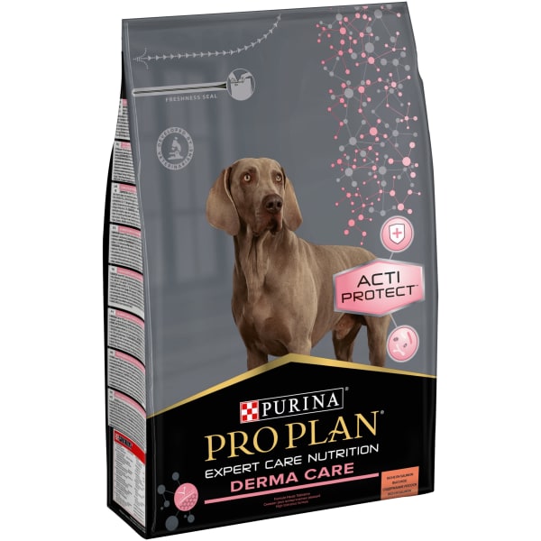 Image of Purina Pro Plan Acti Protect Derma Care Small and Mini Adult Dry Dog Food - Salmon, 3kg - Salmon