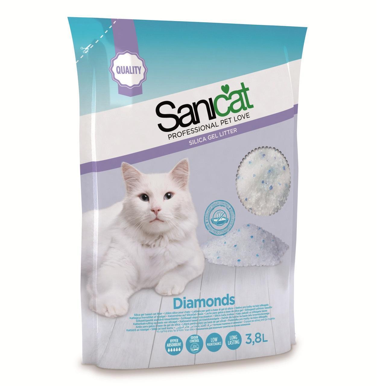 Cat & Kitty Litter Clumping Silica Crystal Gel, Clay & Wood Pet